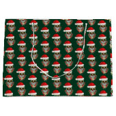 クリスマスデイオブザデッドシュガースカルサンタハット ラージペーパーバッグ (正面)