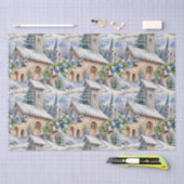 クリスマスデイカントリー教会 薄葉紙 (クラフト)