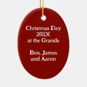クリスマスデイフォトキープサケ セラミックオーナメント (裏面)