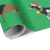 クリスマスデイリーヤギ群ラッピング紙 ラッピングペーパー (ロールコーナー)