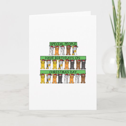 クリスマスデイ誕生日12月25日 シーズンカード (正面)