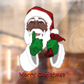 クリスマスデカールカスタムアフリカンサンタウィンドウデカール ウィンドウサイン (シート2)