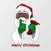 クリスマスデカールカスタムアフリカンサンタウィンドウデカール ウィンドウサイン (シート)