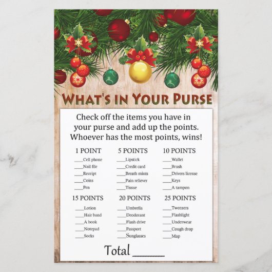 クリスマスデコレーションあなたの財布ゲームの何 (正面)