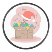 クリスマスデコレーションとサンタハット付きクラフトボックス アイスホッケーパック (正面)