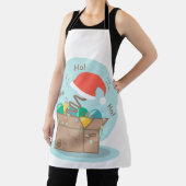 クリスマスデコレーションとサンタハット付きクラフトボックス エプロン (インサイチュ)