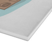 クリスマスデコレーションとサンタハット付きクラフトボックス カッティングボード (角)