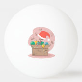 クリスマスデコレーションとサンタハット付きクラフトボックス 卓球ボール (裏面)