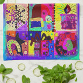 クリスマスデコレーションを混ぜる キッチンタオル (折り畳み)