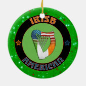 クリスマスデコレーションアイリッシュアメリカンハープデザイン セラミックオーナメント (裏面)