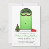 クリスマスデコレーショングリーンドアホリデーパーティー 招待状 (正面)