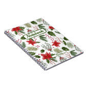 クリスマスデコレーショングリーン植物の水色s ノートブック (右側)