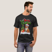 クリスマスデコレーションサンタブルドッグクリスマス Tシャツ (正面フル)
