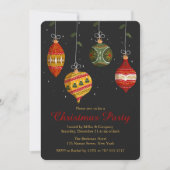 クリスマスデコレーションバウブル企業のパーティー 招待状 (正面)