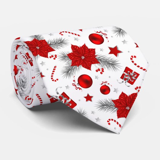 クリスマスデコレーションパターンネックタイ ネクタイ (ロール)