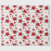 クリスマスデコレーションパターンラッピング紙 ラッピングペーパー (フラット)