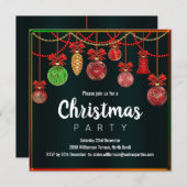 クリスマスデコレーションパーティー招待状 招待状 (正面/裏面)