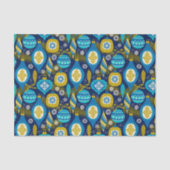 クリスマスデコレーションブルーホリデーオーナメント 薄葉紙 (正面)