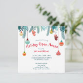 クリスマスデコレーションホリデーオープンハウスの招待状 招待状 (スタンド正面)