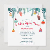 クリスマスデコレーションホリデーオープンハウスの招待状 招待状 (正面)