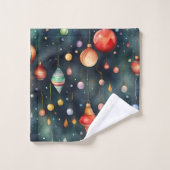 クリスマスデコレーションホリデーデコール バスタオルセット (ウォッシュタオル)