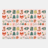 クリスマスデコレーションラッピング紙 ラッピングペーパーシート (正面2)