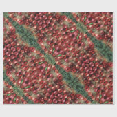 クリスマスデコレーションレッドボーブルズモアカレイドスコープ ラッピングペーパー (フラット)