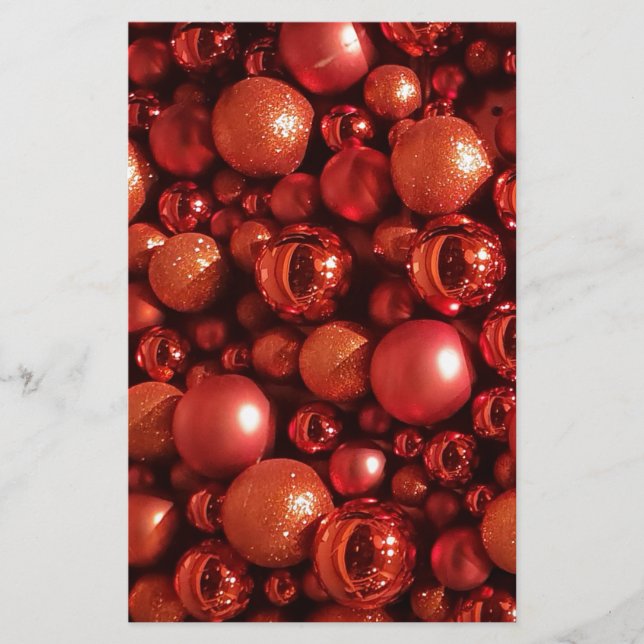 クリスマスデコレーションレッドボーブル (正面)