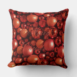 クリスマスデコレーションレッドボーブル クッション