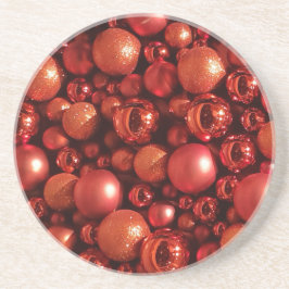 クリスマスデコレーションレッドボーブル コースター