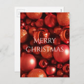 クリスマスデコレーションレッドボーブル シーズンポストカード (正面/裏面)