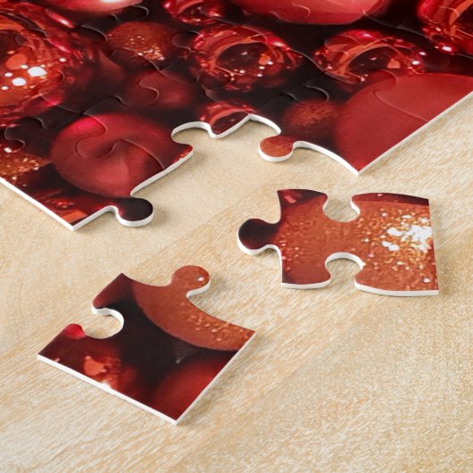 クリスマスデコレーションレッドボーブル ジグソーパズル (側面)