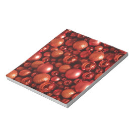 クリスマスデコレーションレッドボーブル ノートパッド