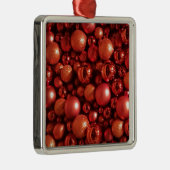 クリスマスデコレーションレッドボーブル メタルオーナメント (右)