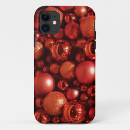 クリスマスデコレーションレッドボーブル iPhone 11 ケース