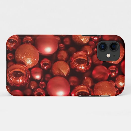 クリスマスデコレーションレッドボーブル Case-Mate iPhoneケース (裏面(横))