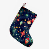 クリスマスデコレーション水のカラーアート スモールクリスマスストッキング (正面 (吊り時))