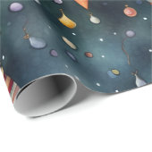 クリスマスデコレーション水のカラーアート ラッピングペーパー (ロールコーナー)