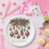 クリスマスデコレーション ペーパープレート (パーティー)