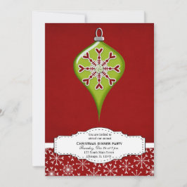 クリスマスデコレーション（赤） 招待状
