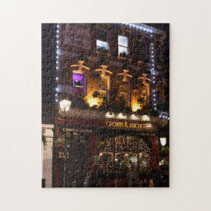クリスマスデコレーション、Covent Garden Pub、ロンドン ジグソーパズル