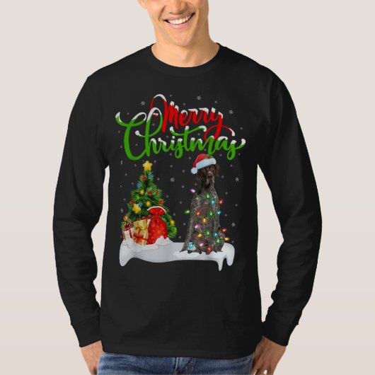 クリスマスデコレーションGerman Shorthaired Pointer Dog Ch Tシャツ (正面)