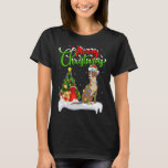 クリスマスデコレーションSanta Bloodhound Dog Christmas Tシャツ<br><div class="desc">クリスマスデコレーションSanta Bloodhound Dog Christmas</div>