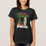 クリスマスデコレーションSanta Malamute Dog Christmas Tシャツ<br><div class="desc">クリスマスデコレーションSanta Malamute Dog Christmas</div>