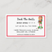 クリスマスデコレータカスタム文字テンプレート 名刺 (裏面)