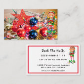 クリスマスデコレータカスタム文字テンプレート 名刺 (正面/裏面)