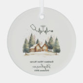 クリスマスデコールアウトドアアドベンチャーナースライフギフト ガラスオーナメント (裏面)