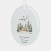 クリスマスデコールアウトドアアドベンチャーナースライフギフト ガラスオーナメント (正面左)