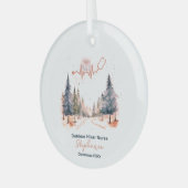 クリスマスデコールアウトドアアドベンチャーナースライフギフト ガラスオーナメント (正面左)