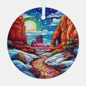 クリスマスデコールアーチズナショナルパークユタ野外 ガラスオーナメント (裏面)